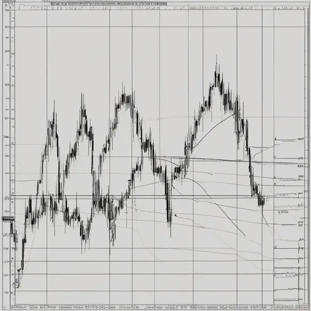 A symmetrical triangle with ambiguous support and resistance lines preparing to resolve into a bullish or bearish trend