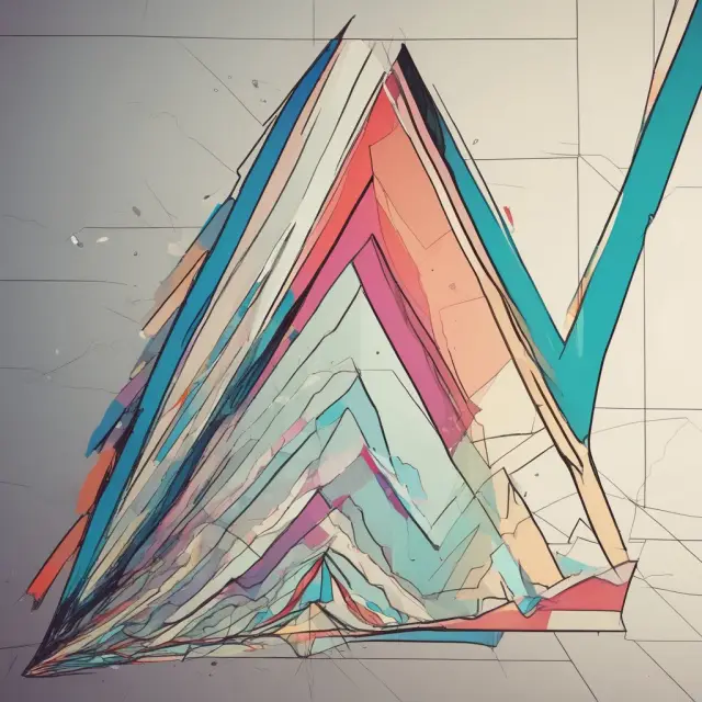 Triangle pattern breaks free from converging trendlines, releasing voluminous price waves