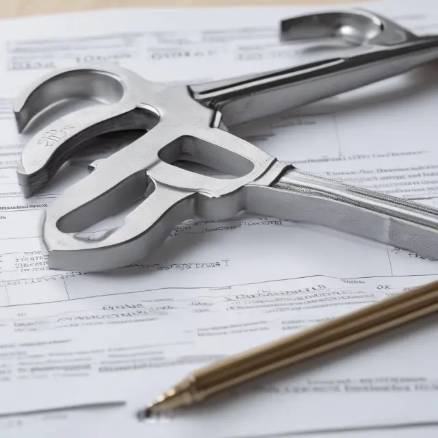 Tenant holding a wrench and tax forms in front of a building, depicting the advantages of triple net leases: control over maintenance and cost savings.
