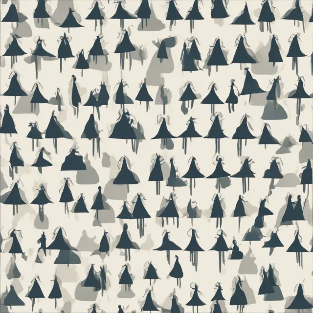 Three spectral peaks forming a triple top pattern on a financial chart, symbolizing false signals and market uncertainty