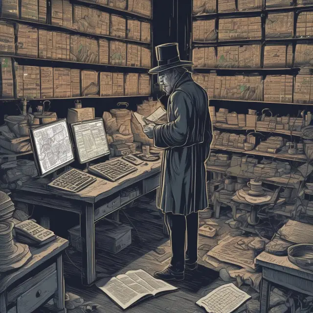 A trader on a sailboat in the midst of a stormy sea of futures contracts during Triple Witching, representing increased market volatility and potential opportunities.
