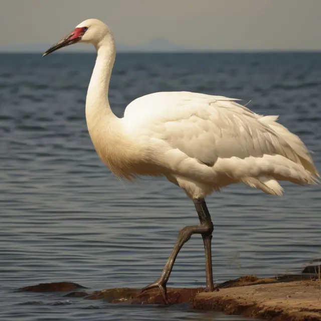 Golden crane gently lifting distressed swans from murky waters, representing the Troubled Asset Relief Program