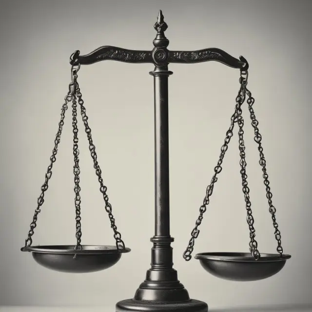A scale balances economic recovery (justice) and financial instability (chaos), reflecting TARP