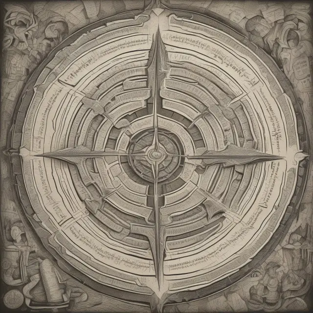 An image of a determined teacher navigating a maze towards retirement benefits, with a compass displaying potential solutions guiding the way