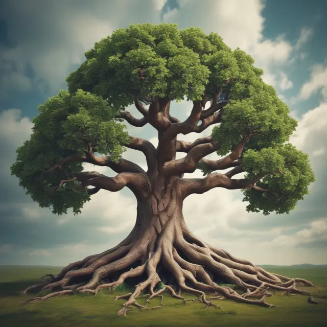 A tree metaphorically representing multiple trust funds that ensure financial security for generations