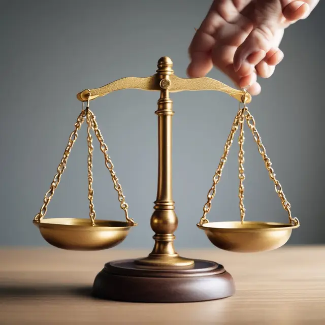 A balance scale with two hands: one holds a golden revocable trust, the other an irrevocable trust, representing ownership and control contrasted by tax implications.