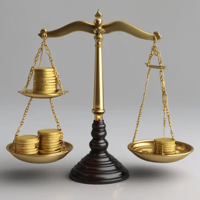 A set of gold coins symbolizing the pros balanced against a set of coins illustrating the cons in the world of trust deed investments