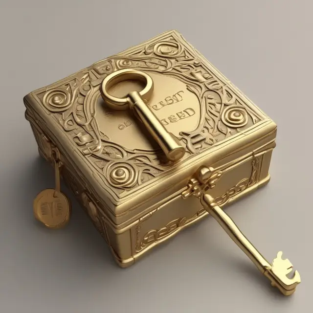 Golden key opening trust deed puzzle box: Trust deeds offer investors & borrowers benefits and opportunities.