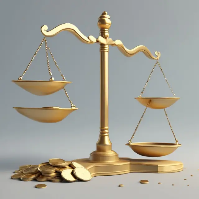 Gold coins on a seesaw balancing against a scale, illustrating Total Shareholder Return