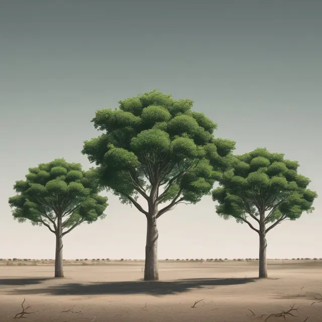 Image of two trees symbolizing Company A and B with varying sizes to represent their respective TTM sales growth
