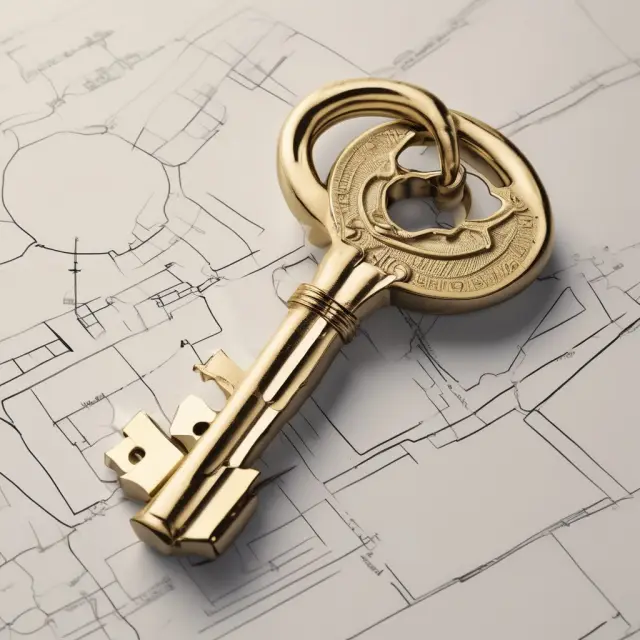 A golden key unlocks a chest filled with various business models: franchises, multi-level marketing opportunities, and real estate turnkeys