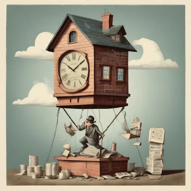An oversized scale weighs housing expenses (roof), necessities, income (clock), and debts against one another. Enhancing SEO: max household expenses income debt ratio