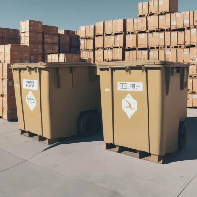 Two labeled bins exchanging stock to maintain balanced inventory levels