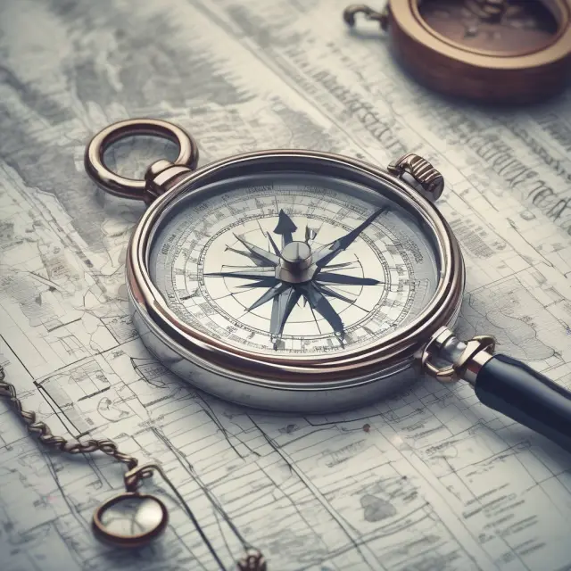 An investor navigating through a vast ocean of data, using a compass that represents robust statistical power to minimize false negatives.
