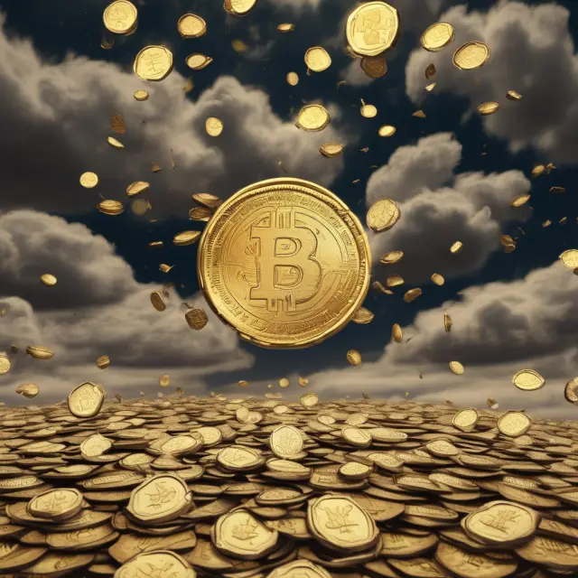 A storm cloud releasing gold coins, symbolizing type I errors; researchers mitigate the risk by implementing best practices.