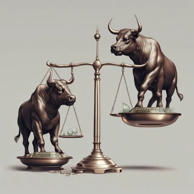 A regulated bull and bear representing traditional exchanges face off against a digitally advanced scale symbolizing the cost-effective advantages of using tZero for token issuance.