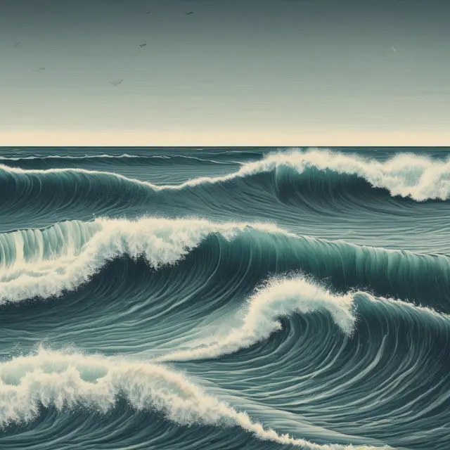 An image of tranquilizing economic waters moving from U-shaped recovery