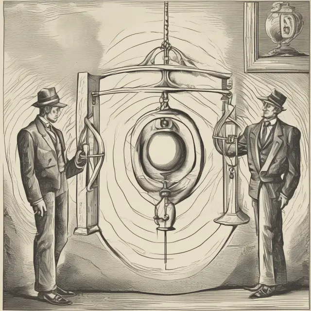 An image of an economic pendulum swinging between high employment and low employment states, symbolizing the nature of a jobless recovery