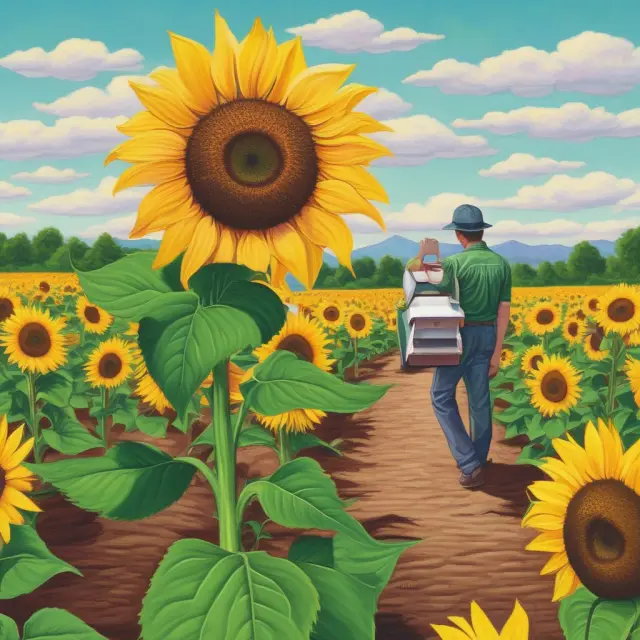 A volunteer tending to a sunflower in an exempt organization garden; Volunteer labor and excluded activities