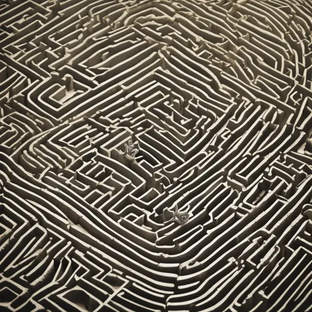 A tax-exempt organization facing a complex UBTI labyrinth, accompanied by a knowledgeable guide