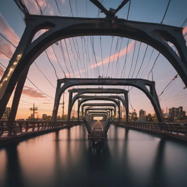 An image of a sturdy bridge connecting various financial instruments (stocks, bonds, real estate) and loan types (mortgage, UCC-1), illustrating the versatility of UCC-1 statements.