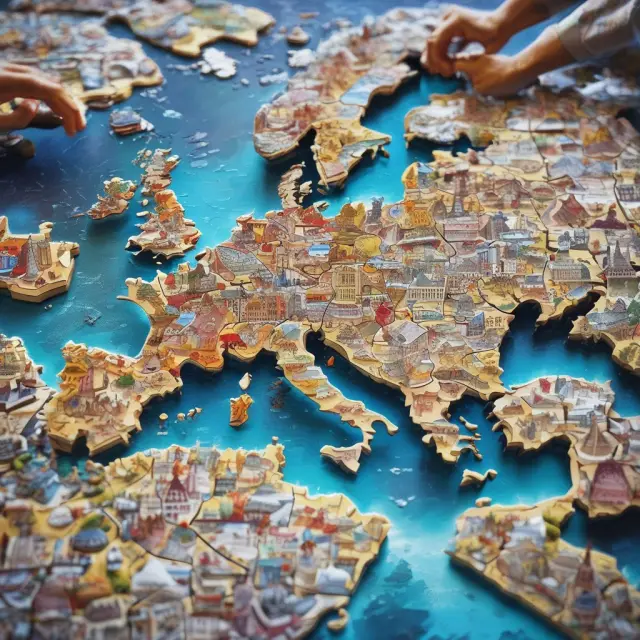 A jigsaw puzzle illustrating the unification of European investment opportunities through UCITS