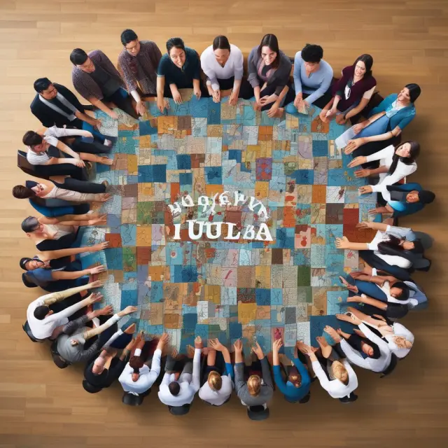 A vibrant mosaic of diverse students assembling the UCLA Anderson School of Management
