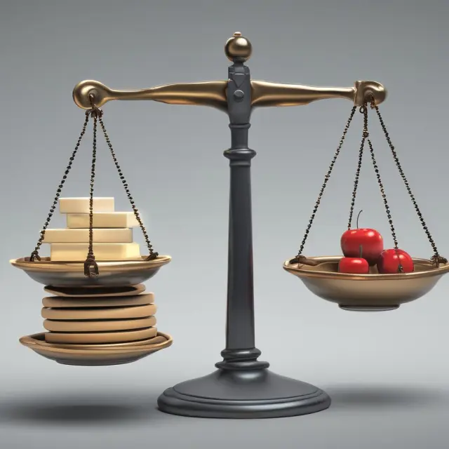 A balance scale illustrating the comparison between Unit Investment Trusts