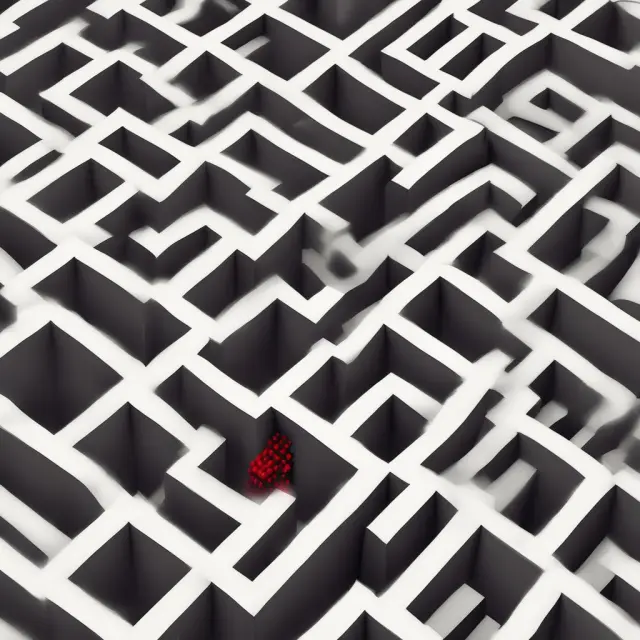 A maze filled with deep pits, representing the Ulcer Index