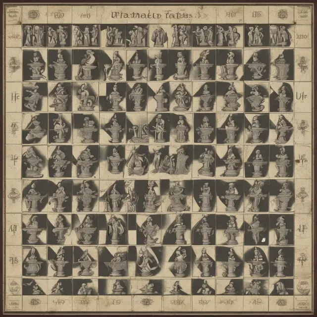 Ultimate mortality tables: Chessboard representing age groups, genders, & risk factors in pricing life insurance.