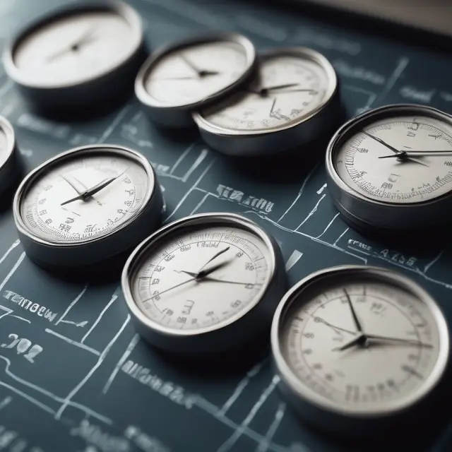 Image of a calculator with oscillator formulas for Buying Pressure, True Range, and the Ultimate Oscillator calculation.