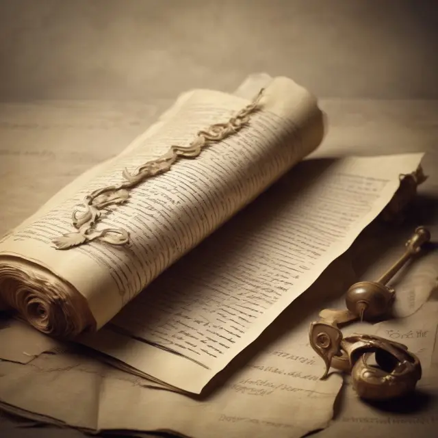 An open time capsule reveals a scroll depicting ultimogeniture and modern wills