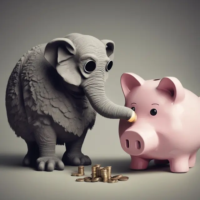 An owl entrusts a piggy bank to an elephant, emphasizing the significance of selecting a competent and responsible trustee.