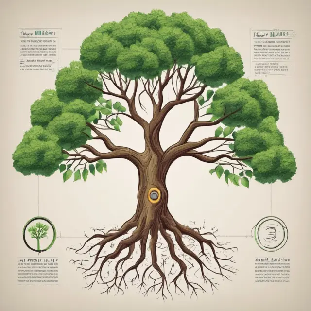 Image of a tree with branches representing mutual funds, ETFs, and individual securities intertwined, illustrating consolidation within a UMHA.