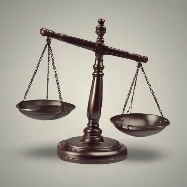 Two scale pans balanced on a table, symbolizing the fair resolution of disputes through insurance umpire clauses. Real-life case studies demonstrated in this section illustrate their importance.