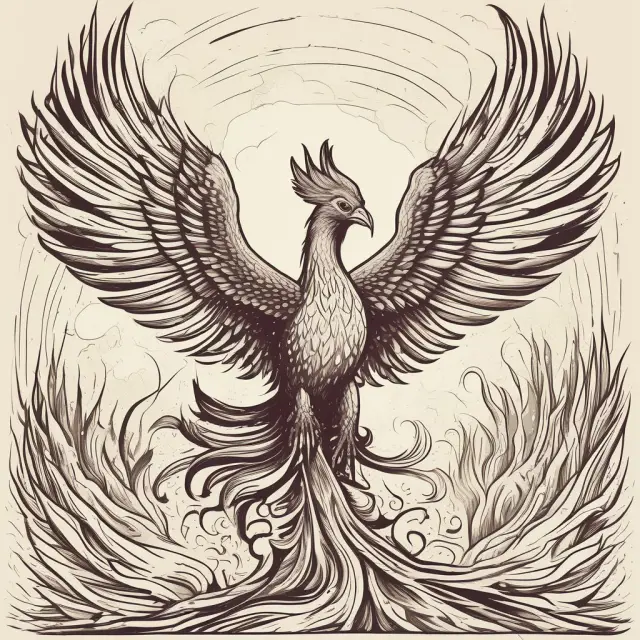 Phoenix emerging from flames, representing the future of the United Nations Principles for Responsible Investment and its commitment to collaboration, innovation, and continuous growth.