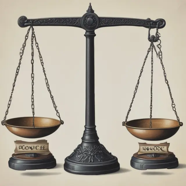 Two scales balanced with gold bars representing Unadjusted Basis on the left and Adjusted Basis on the right, symbolizing the distinction between initial investment and modified investment values