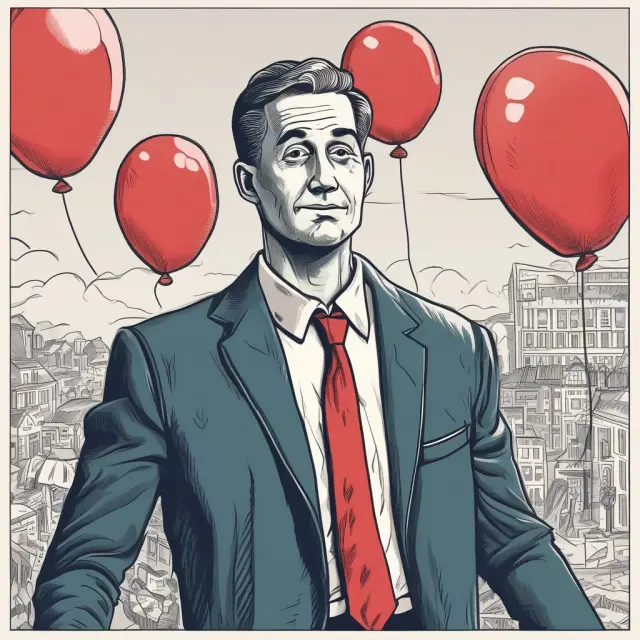 A wealthy person releases a red balloon, symbolizing unadjusted basis, which floats towards various tax planning tools like depreciation methods and tax loss harvesting.