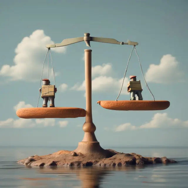 See-saw representing liquidity and investment returns for insurer
