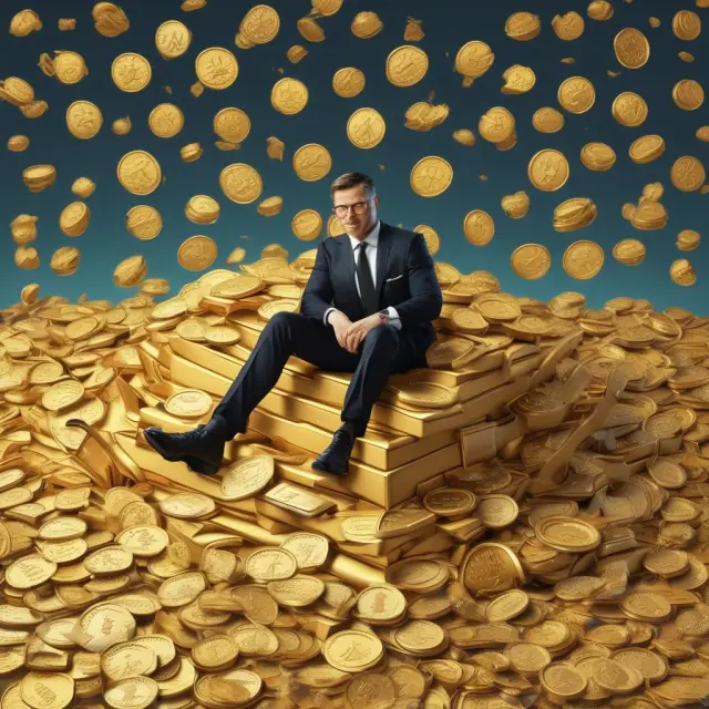 A bond issuer depicted on a boat, surrounded by a sea of gold coins. Two anchors representing unamortized discounts and premiums are attached to the ship.