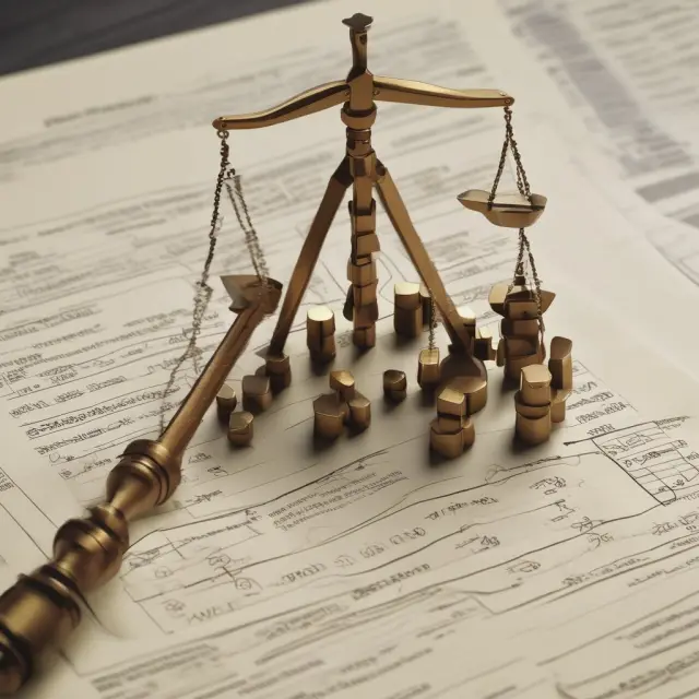 Golden yoke in a balance sheet symbolizes bond issuer