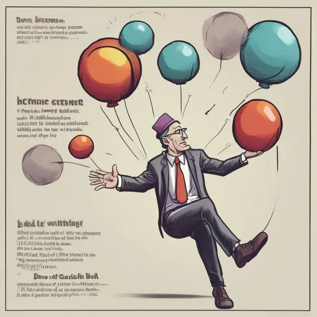 Image of a juggler juggling gold coins representing unappropriated retained earnings, balancing investment and dividends