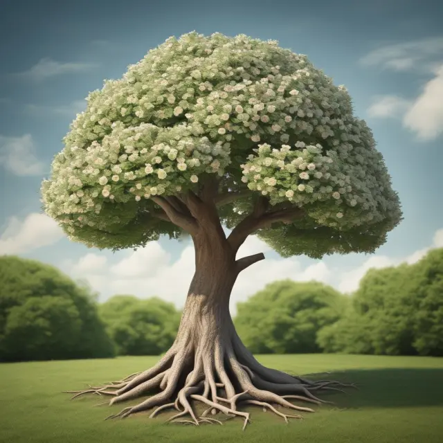 An image of a thriving tree with branches representing diverse loan options and interest rates, while its roots illustrate flexible repayment plans.