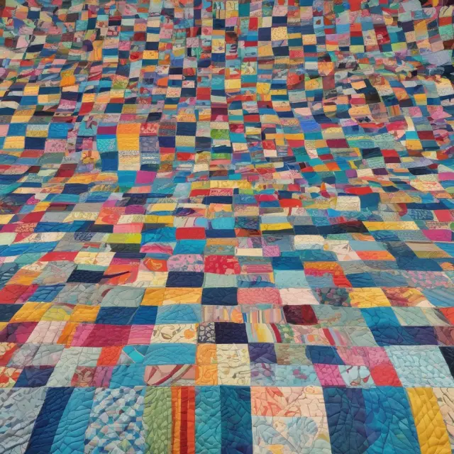 A colorful quilt made up of 250 pieces, symbolizing students from diverse backgrounds at UNC Kenan-Flagler Business School