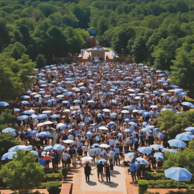 Students climbing a towering mountain symbolizing UNC Kenan-Flagler Business School rankings, with alumni beacons guiding their ascent