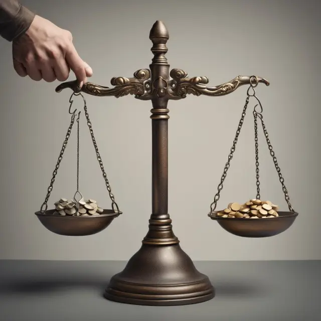 Two balanced hands holding scales, representing unchanged closing prices amidst fluctuating intraday rates