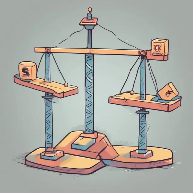 A see-saw with two Ethereum blocks symbolizing ommer (left) and valid (right) blocks, balanced by Casper the Friendly GHOST