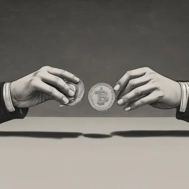 A fair coin flipping between heads and tails, symbolizing the equal likelihood of an event occurring regardless of conditions (unconditional probability)