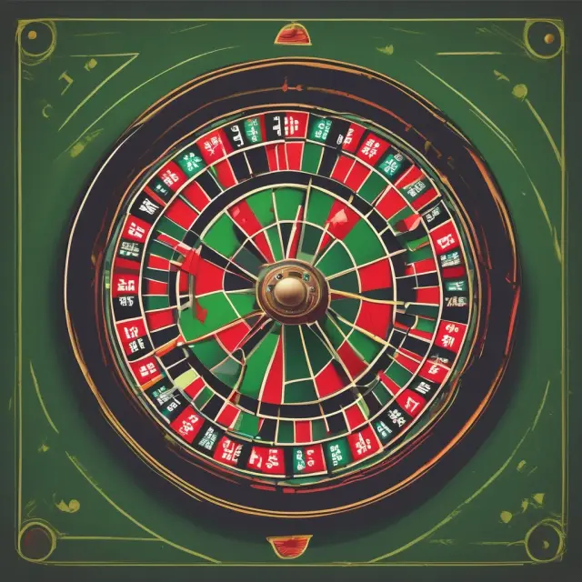 Roulette wheel illustrating the concept of unconditional probability in finance with a 50% chance of winning (green) and losing (red) outcomes