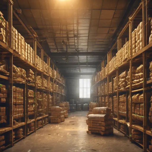 Parent company with a golden nugget representing an investment in a specialized manufacturing subsidiary, standing apart from rough financial waves